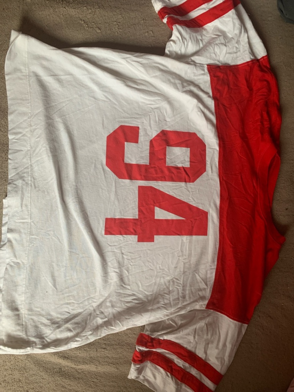 wild fable White and Red Short Sleeve Tee with 94 Graphic